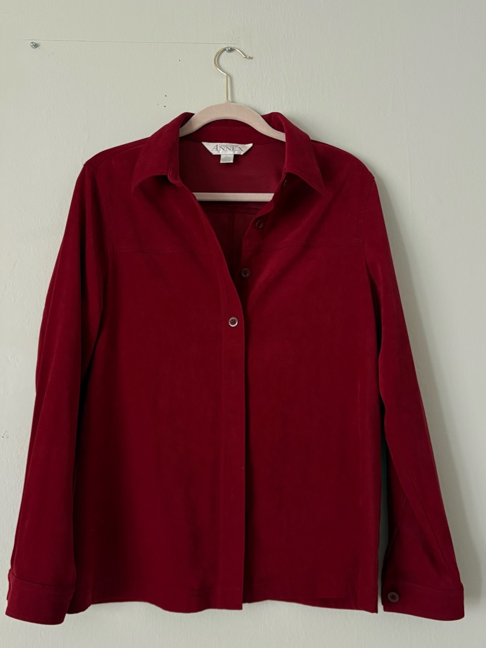 Vintage Annex Casual corner Wine Red Button-Front Women's Shirt